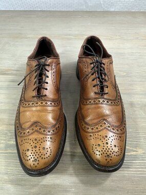 Allen Edmonds McAllister Leather Brogue Oxfords Dress Shoes Mens 10 Extra Narrow